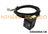 DIN43650A Đầu nối cuộn dây van điện từ cáp đúc IP67 chống nước IP67 với đèn LED